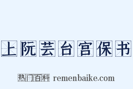 上阮芸台宫保书是什么意思的图片